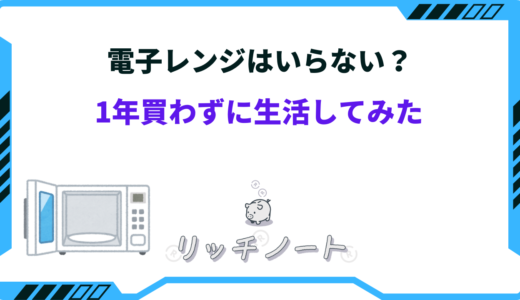 電子レンジはいらない？持たない暮らしを1年続けたらしたら不便すぎた話