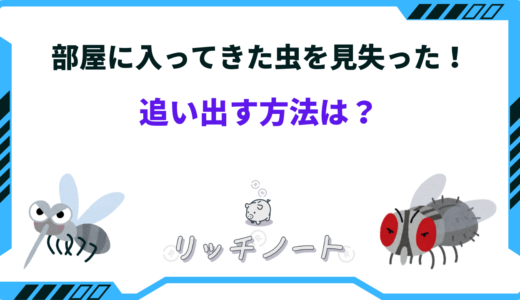 部屋に入ってきた虫を見失った！追い出す方法は？寝れない対策まとめ