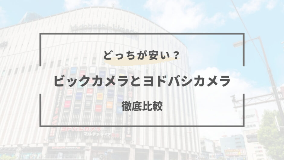 ビックカメラ ヨドバシ どっちが安い